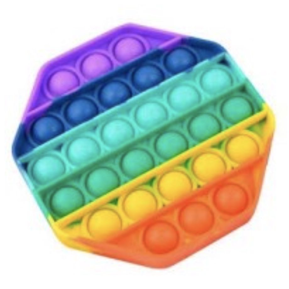 POP IT FINGER TOY MAINAN ANAK TERMURAH RAINBOW ANTI STRESS-OKTAGON