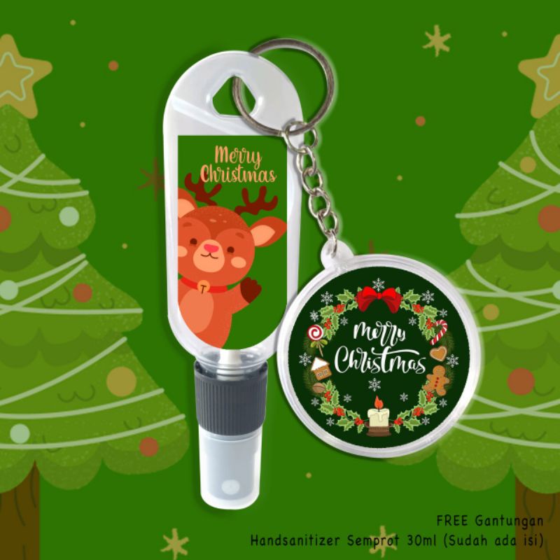 FREE GANTUNGAN KUNCI!! HAND SANITIZER NATAL SANTA CLAUS/SINTERKLAS/POHON NATAL HAND SANITIZER MERRY CHRISTMAS