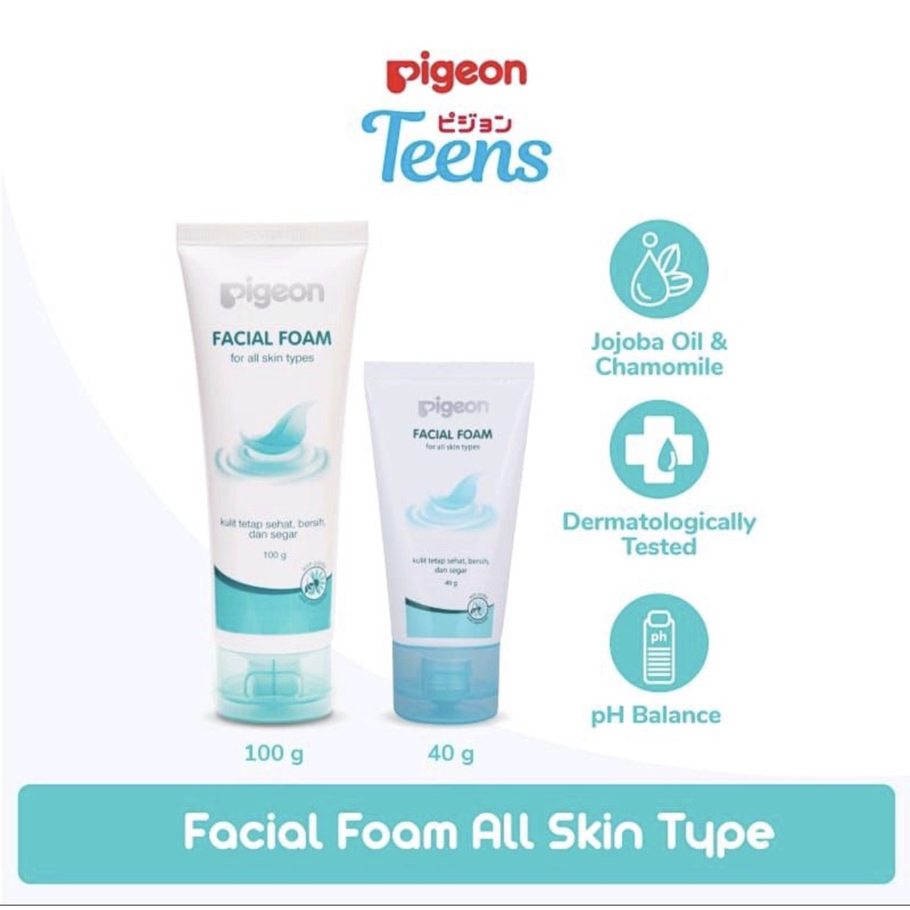 PIGEON Teens Facial Foam For All Skin Type 40ml &amp; 100ml