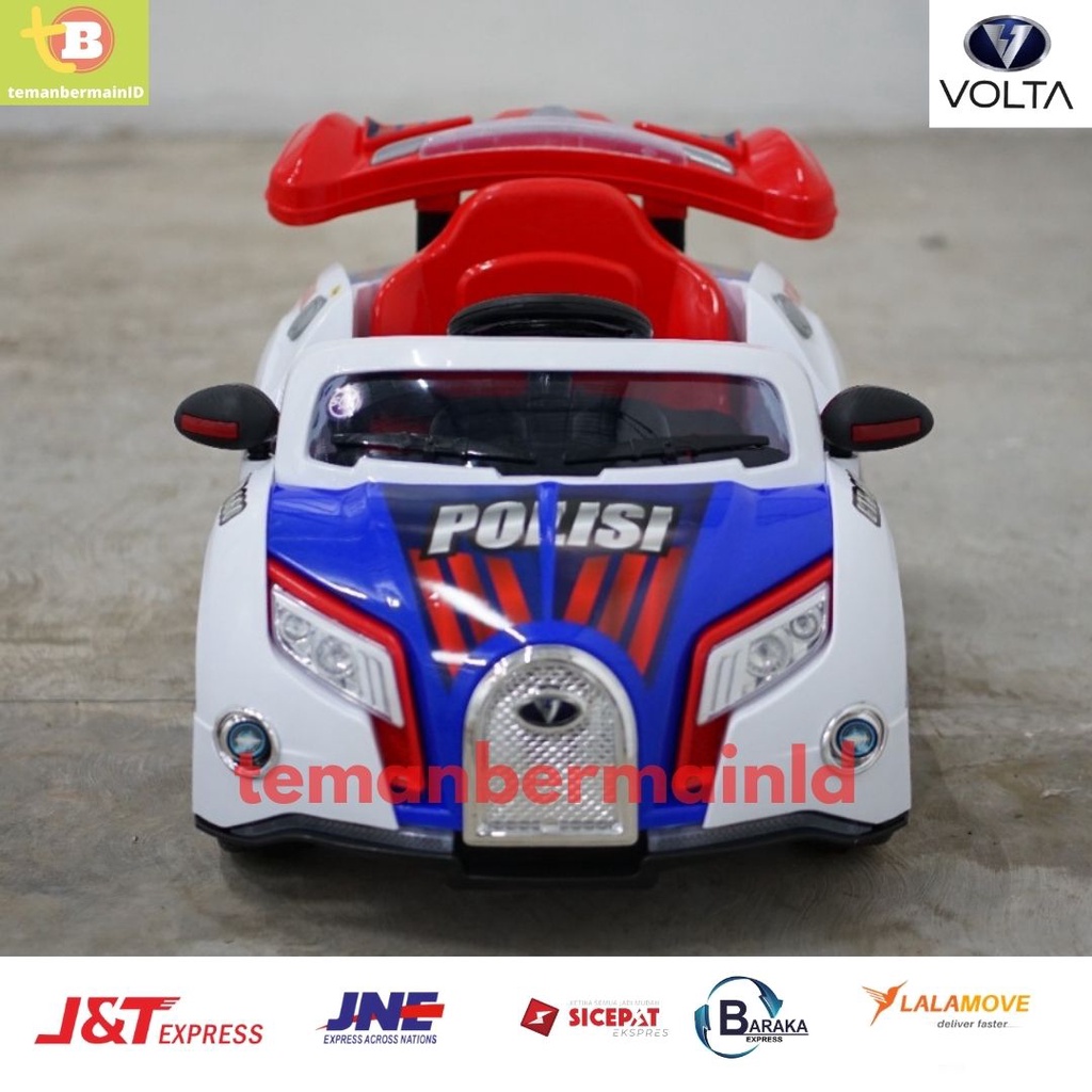 Mainan Mobil Aki Anak GTR Police - Maenan Mobilan Polisi Patwal