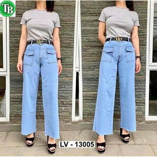 NINA KULOT POCKET JEANS RAWIS  KULOT BOYFRIEND  POCKET 