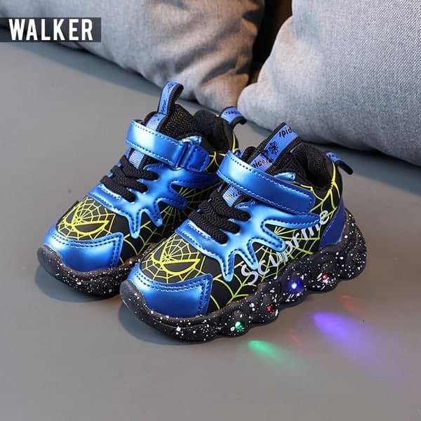 LKM232 LITTLE KUMA Sepatu Sport Anak Laki-laki Casual Bayi Dengan Lampu LED Sekolah [1KG 3PC] LITTLE KUMA