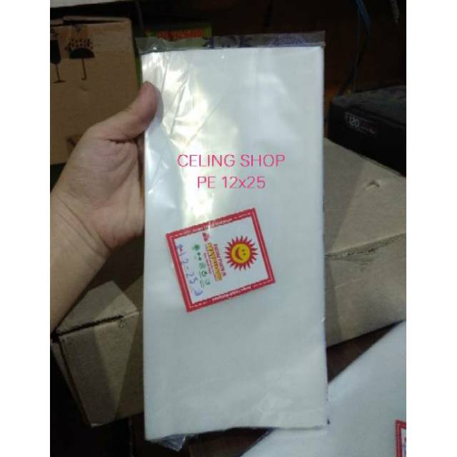 PLASTIK PE ES BURAM SETENGAH KILO 1/2 KG 12X25 Shopee