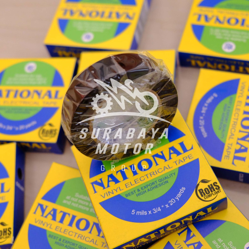 Solasi Isolasi Kabel National Hitam Listrik Lentur Nasional