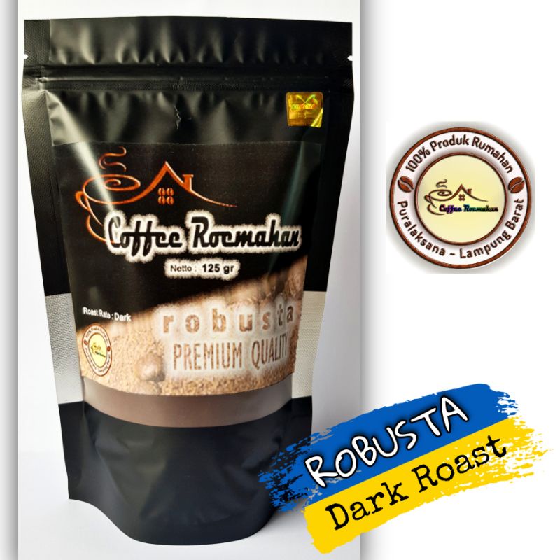 

Kopi Bubuk Robusta Kopi Lampung Dark Roast 250gr