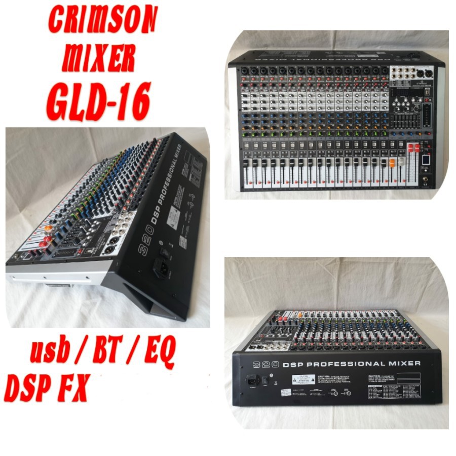 MIXER AUDIO CRIMSON GLD-16 / GLD16 16 CHANNEL USB BLUETOOTH