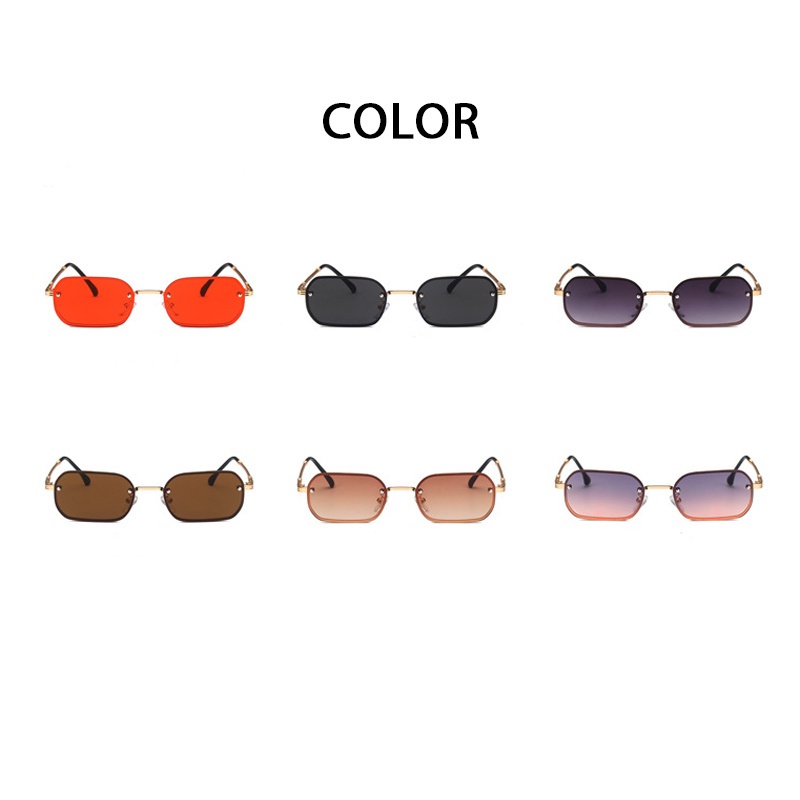 (YUZHU) COD Gaya Korea Fashion Ocean Piece Logam Bingkai Kecil Kacamata Wanita Kacamata Perlindungan UV