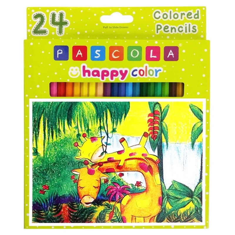 

Pascola - Happy Color Pencil 24 FL (Pensil Warna Isi 24 / Set)
