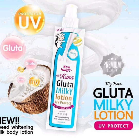 GLUTA MILKY MYKANA SPEED WHITENING MILK UV SUN BLOCK ORIGINAL