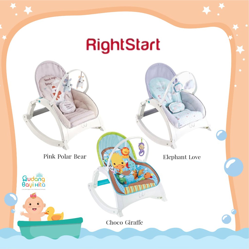 Right Start Rocker 2in1 With Table / Bouncer Bayi