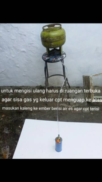 Refil alat untuk isi ulang gas kaleng