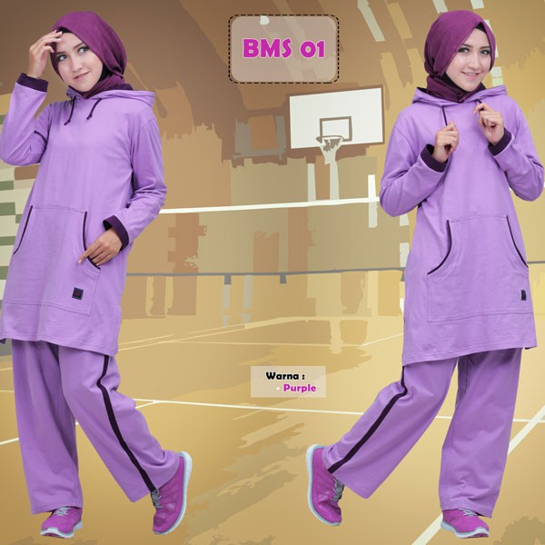 BELIEVE BMS 01 UNGU MUDA  BAJU OLAH RAGA MUSLIMAH OLGA WANITA SENAM JOGING FASHION MUSLIM KAOS MURAH