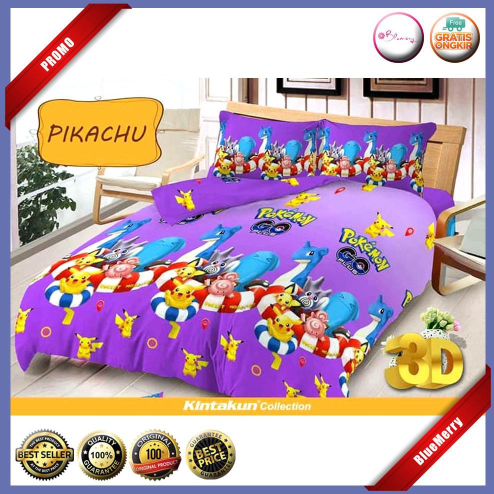 Bedcover D'luxe Kintakun ukuran 120 x 200 - Pikachu BMSA778