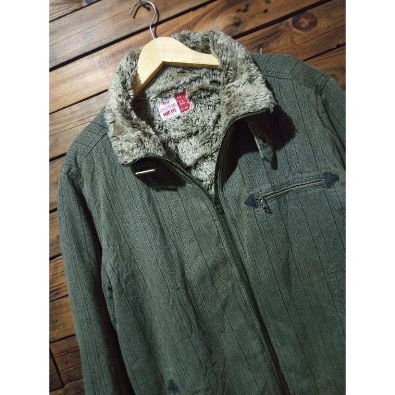 Mac Eye Denim Sherpa Jaket Thrift/Preloved