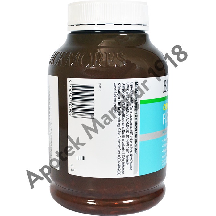 

G02G Blackmores Odourless Fish Oil 1000 Mg - Memelihara Kesehatan Jantung - Isi 200 Kapsul