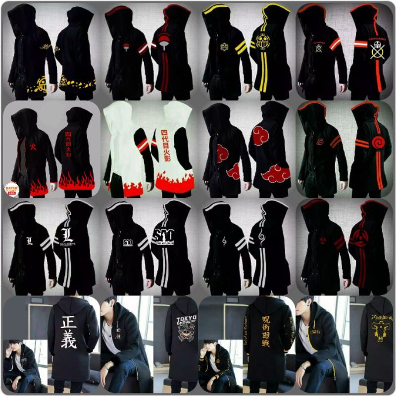 JUBAH JUJUTSU KAISEN/TOKYO GHOUL/AKATSUKI/HOKAGE PUTIH/SURINGKEN/HOKAGE HITAM/MARINE/HOKAGE  MARUN