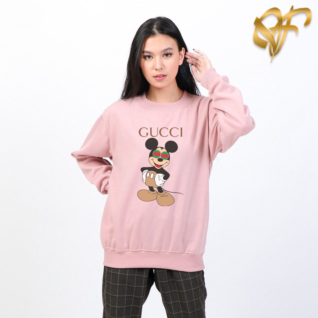 Sweater Mickey Mouse Gucc Iconic Terbaru | Sweater Wanita &amp; Pria | Dhea Fashion