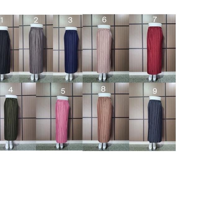✾ Rok Plisket Span Lurus Centi Premium Murah ✼