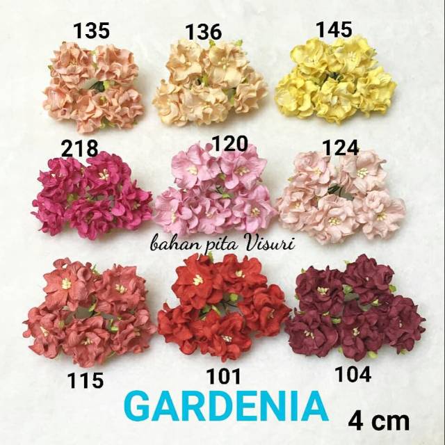 Paper Flower Gardenia 4 cm Seri B