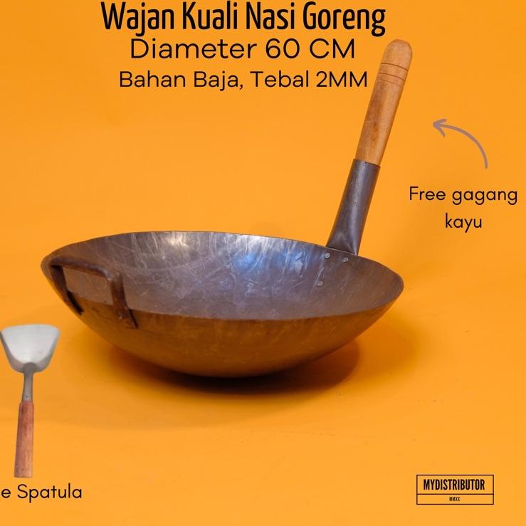 Harga Murah.. (DIAMETER 60 CM) WAJAN NASI GORENG / KUALI NASI GORENG / WAJAN BAJA / WOK NASI GORENG 