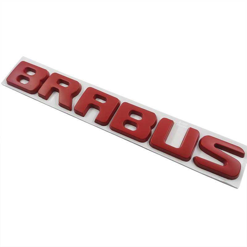 1pc Stiker Emblem / Badge Tulisan Brabus Bahan Metal Untuk Dekorasi Belakang Mobil Mercedes Brabus