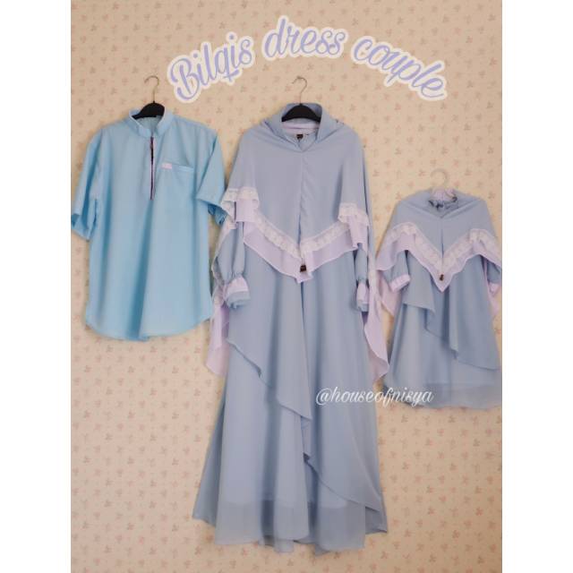 Bilqis dress couple set koko dewasa/koko anak/gamis anak