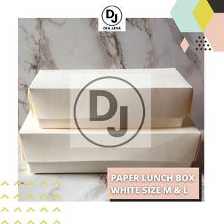 Paper Lunch Box Kotak Makan Coklat Nature Ukuran M Shopee Indonesia