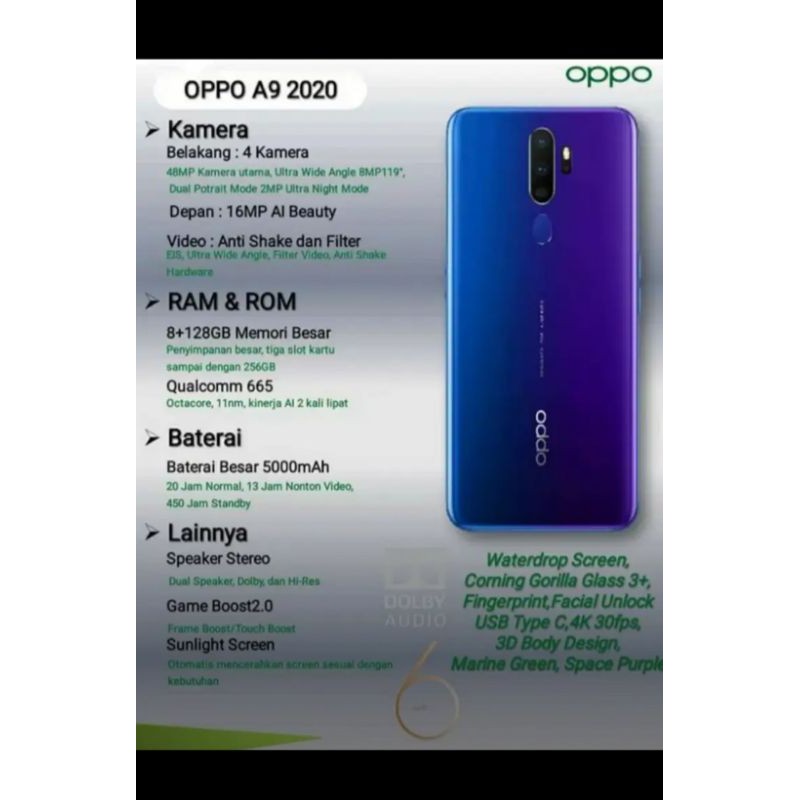 OPPO A9 2020 !! (bekas)