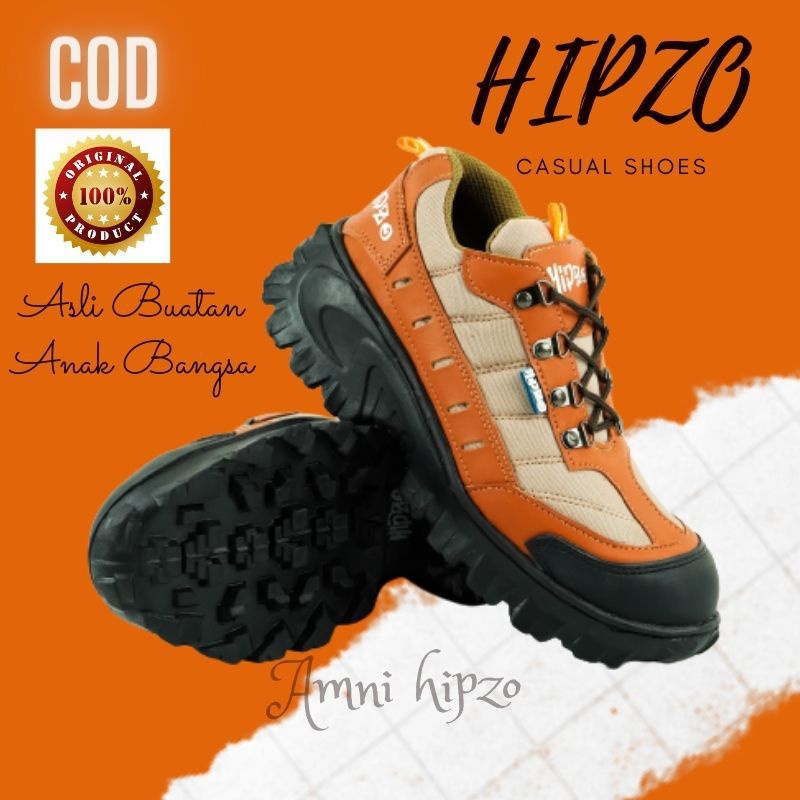 HIPZO M52 Sepatu Casual Kerja Pria Laki-laki Dewasa Riding Hiking Bikers Safety Terbaru Keren Fashio