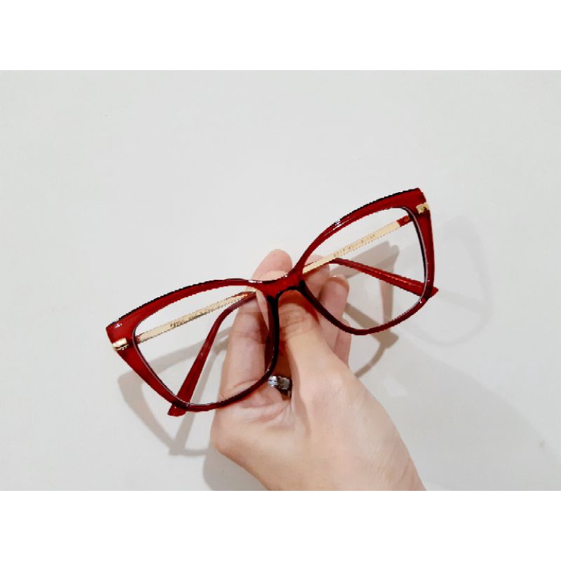 Frame kacamata Cat Eye 9017 | Photocromic | Blueray Minus | bisa request Minus