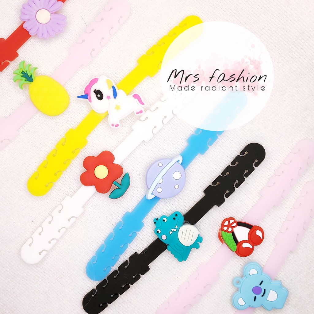 konektor silikon pengait masker anak karakter connector strap mask (ADA DEFECT/SEDIKIT CACAT)