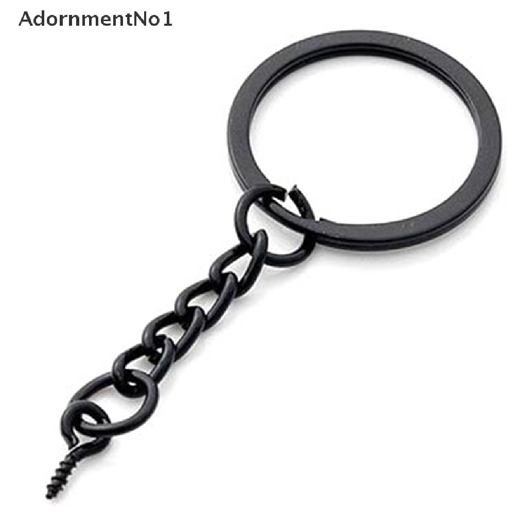 (AdornmentNo1) 10pcs Gantungan Kunci Lobster 25mm 30mm Warna Hitam Untuk Aksesoris Tas / Perhiasan DIY