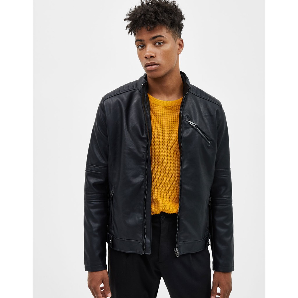 

BERSHKA FX LEATHER BIKER JACKET - JASTIP MAP FASHION