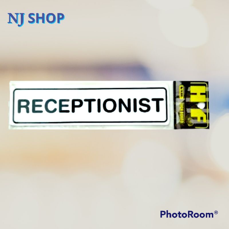 

[Sign Sticker] - "RECEPTIONIST" STICKER