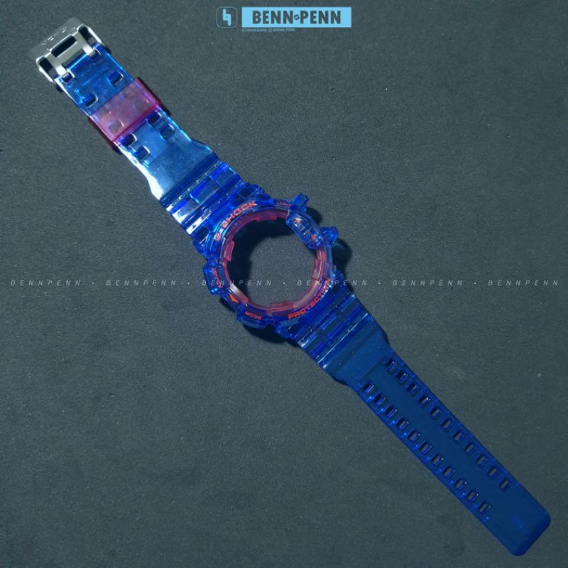 BNB GA 400 BLUE ACCENT RED BEZEL STRAP JAM TANGAN CASIO G SHOCK