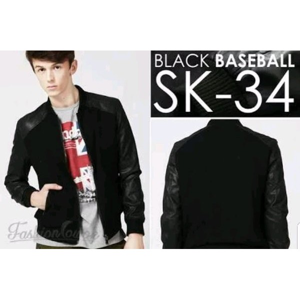 JAKET VARSITY NIGHT BLACK (SK-34)