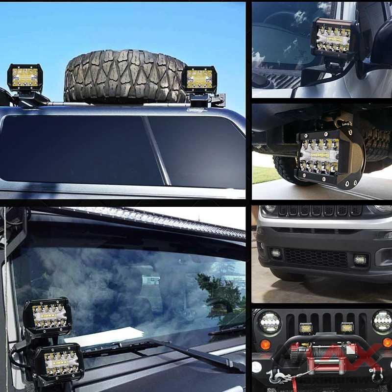 Jexito Lampu Mobil Offroad LED Spot Light Fog Mobil Truck Jeep 4 Inch 60W - JT050 Warna Hitam