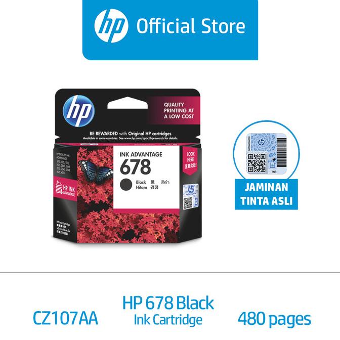 Tinta Printer HP Original 678 Black / DeskJet 1515 2515 2545 2645