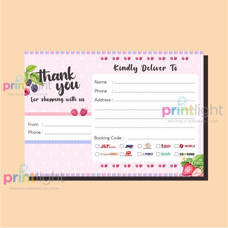 

STIKER PENGIRIMAN OLSHOP - SHIPPING LABEL - Fruits