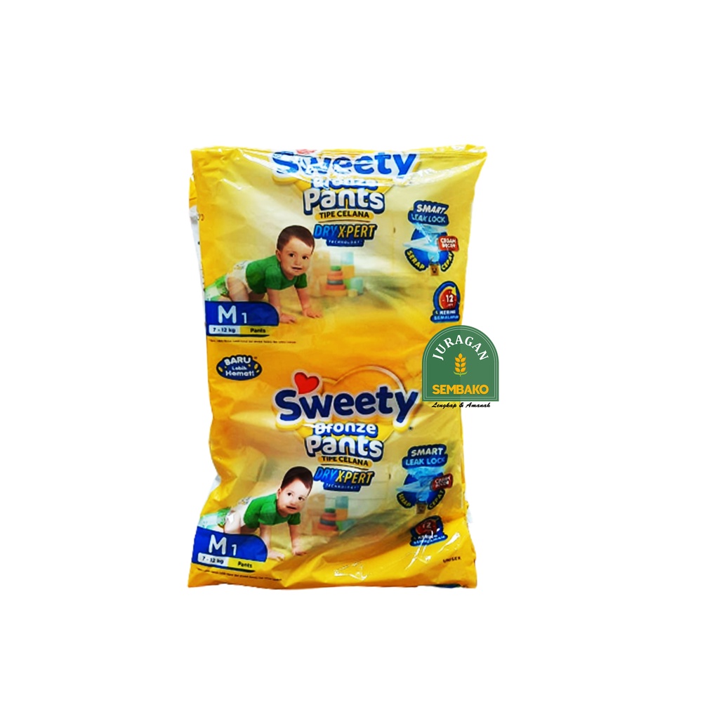 Sweety Sachet M1 isi 6s/Popok Sekali Pakai/Popok Bayi/Sweety Ecer/Pampers