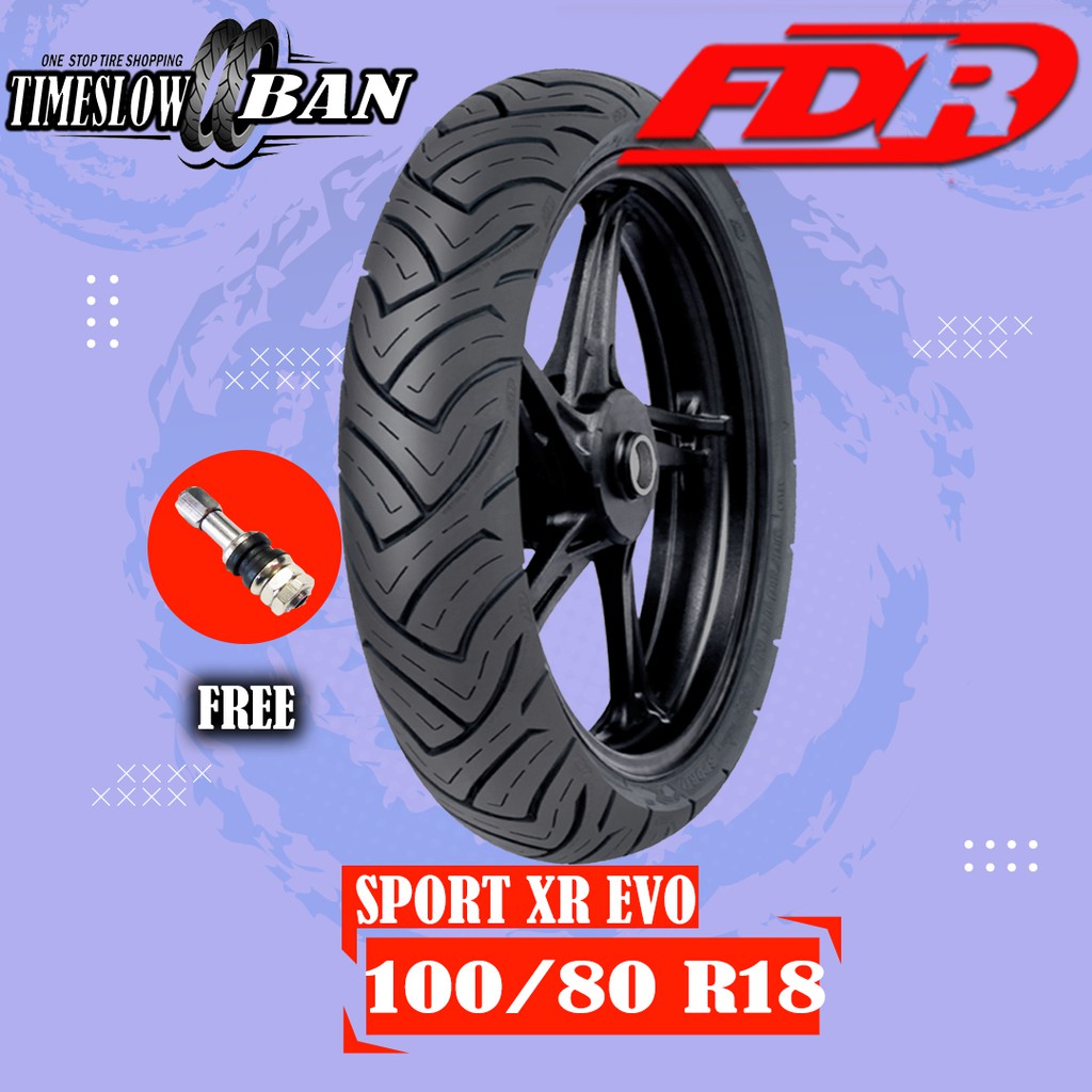 Ban Motor MOGE (Motor Batangan) // FDR SPORT XR EVO 100/80 Ring 18 Tubeless