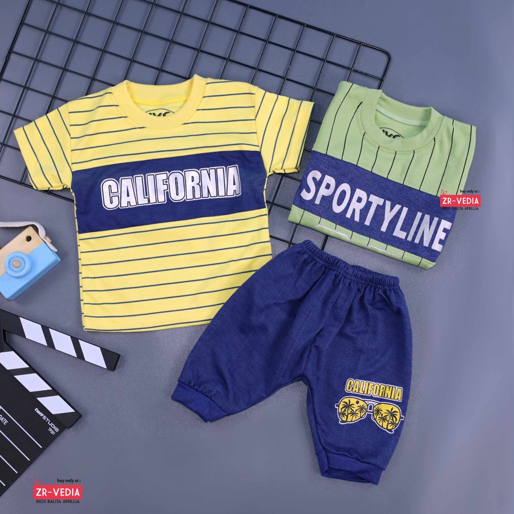 Setelan Baby DILAN uk 3-24 Bulan / Export Class Kaos Celana Baju Bayi Cowok Lengan Laki Karakter