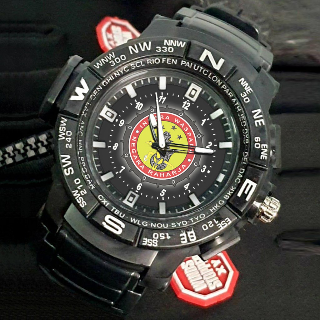 (EXCLUSIVE) Jam Tangan LOGO INTELKAM POLRI Sport Bagus