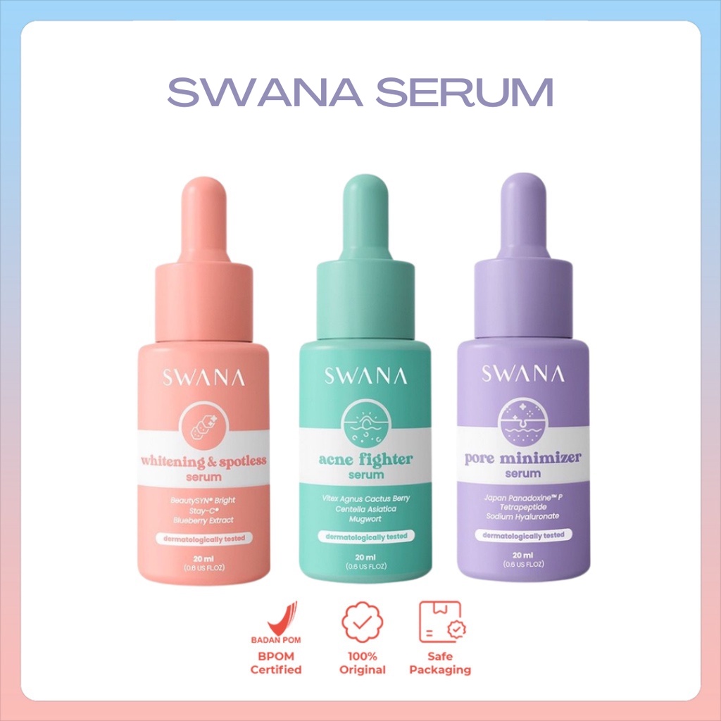 SWANA Serum Series20ml |Whitening |Acne Pore Minimizer|BPOM by Hanasui