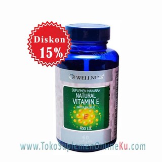 Wellness Natural Vitamin E 400 Iu Isi 180 Softgel