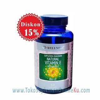 Wellness Natural Vitamin E 400 Iu Isi 180 Softgel