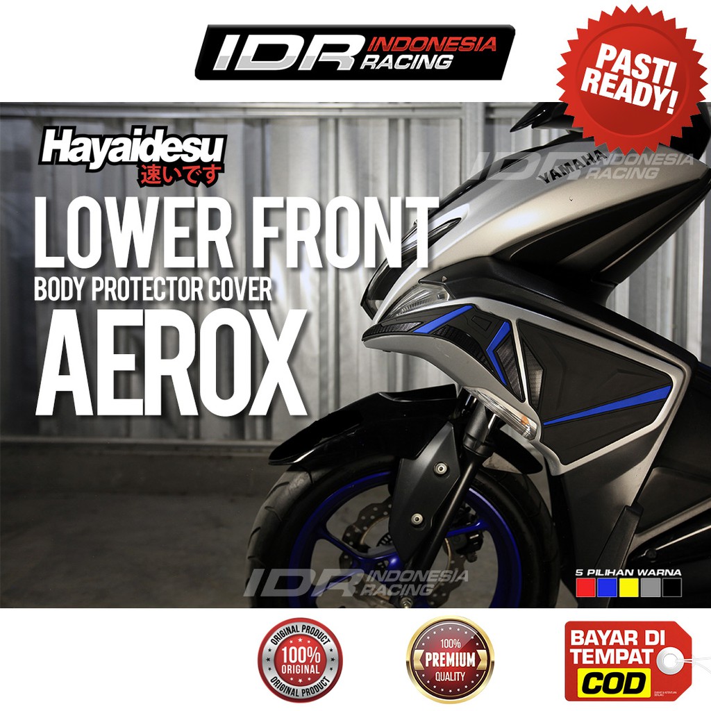 Hayaidesu AEROX Lower Front Cover Samping Bawah Depan Body Protector Karet Pelindung Aksesoris