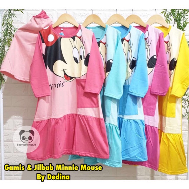 DA GAMIS ANAK  MINNIE MICKEY  MOUSE  2 10 TAHUN BAJU  MUSLIM 