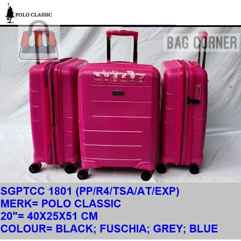 BagCorner - KOPER FIBER ANTI PECAH 20INCH - POLO CLASSIC