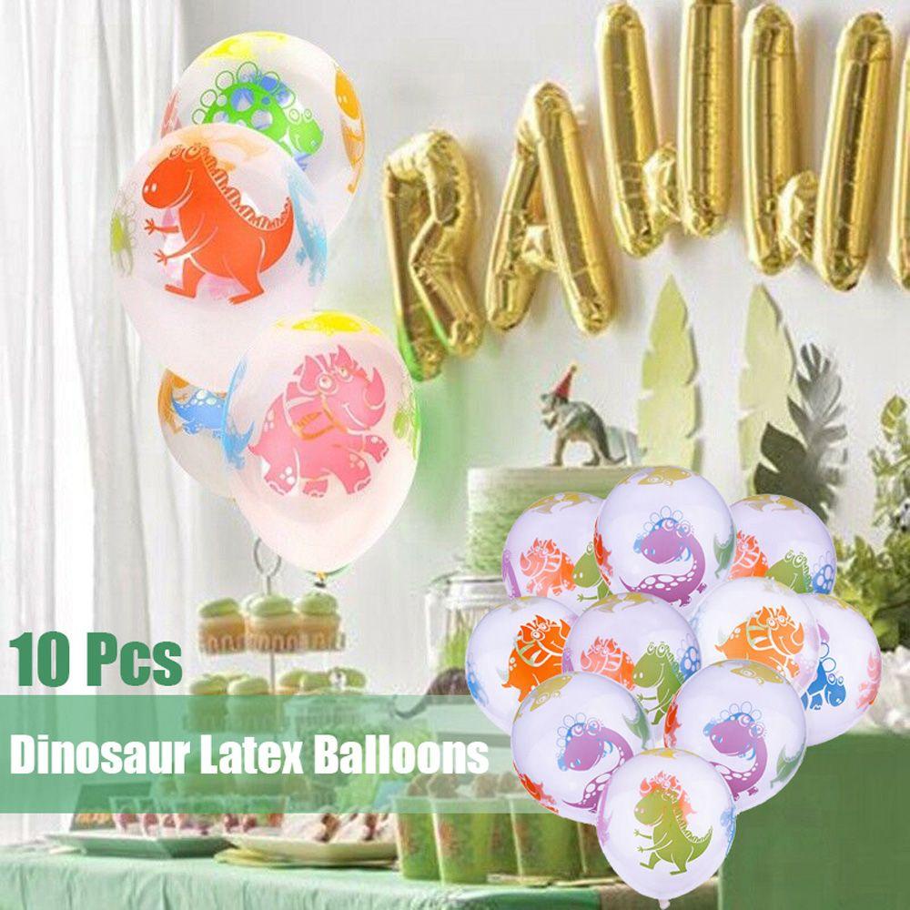 [Elegan] Balon Dinosaurus Liar 12inch 10pcs Jurassic Natal Nikmat Baby Shower Hadiah Dekorasi Ulang Tahun